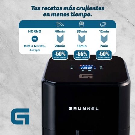 Grunkel Freidora de Aire Digital 4L Negro
